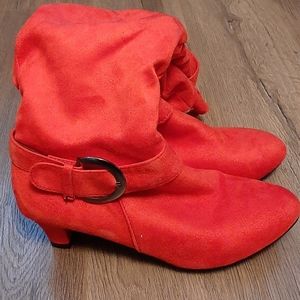 Fiery red boots
